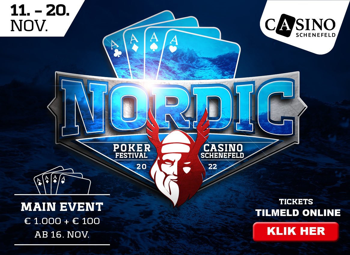 Festival Poker Nordik 2022, Kasino Schenefeld, iklan poker, iklan spanduk, 1stpoker.dk