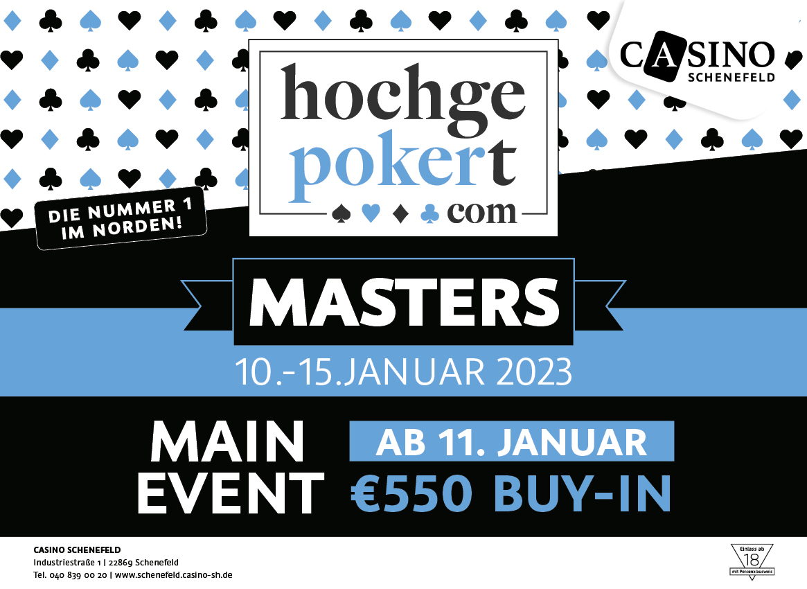 Master Hochgepokert, Schenefeld Kasino, Iklan Poker, Iklan Spanduk, 1stpoker.dk
